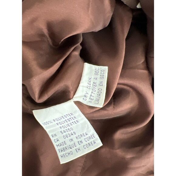 Saville Suit Women Brown/ Cream Polka Dot Blouse Size 10P - Picture 9 of 10